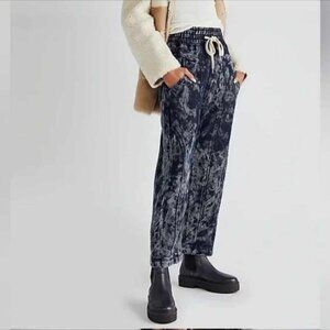 Free People Charcoal Tie-Dye Joggers
